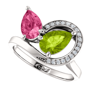 2 Stone Tourmaline Ring