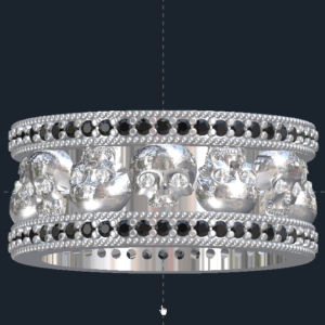Men's Skull Wedding Ring