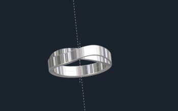 Men's Crossover Wedding Band Unisex Wedding ring