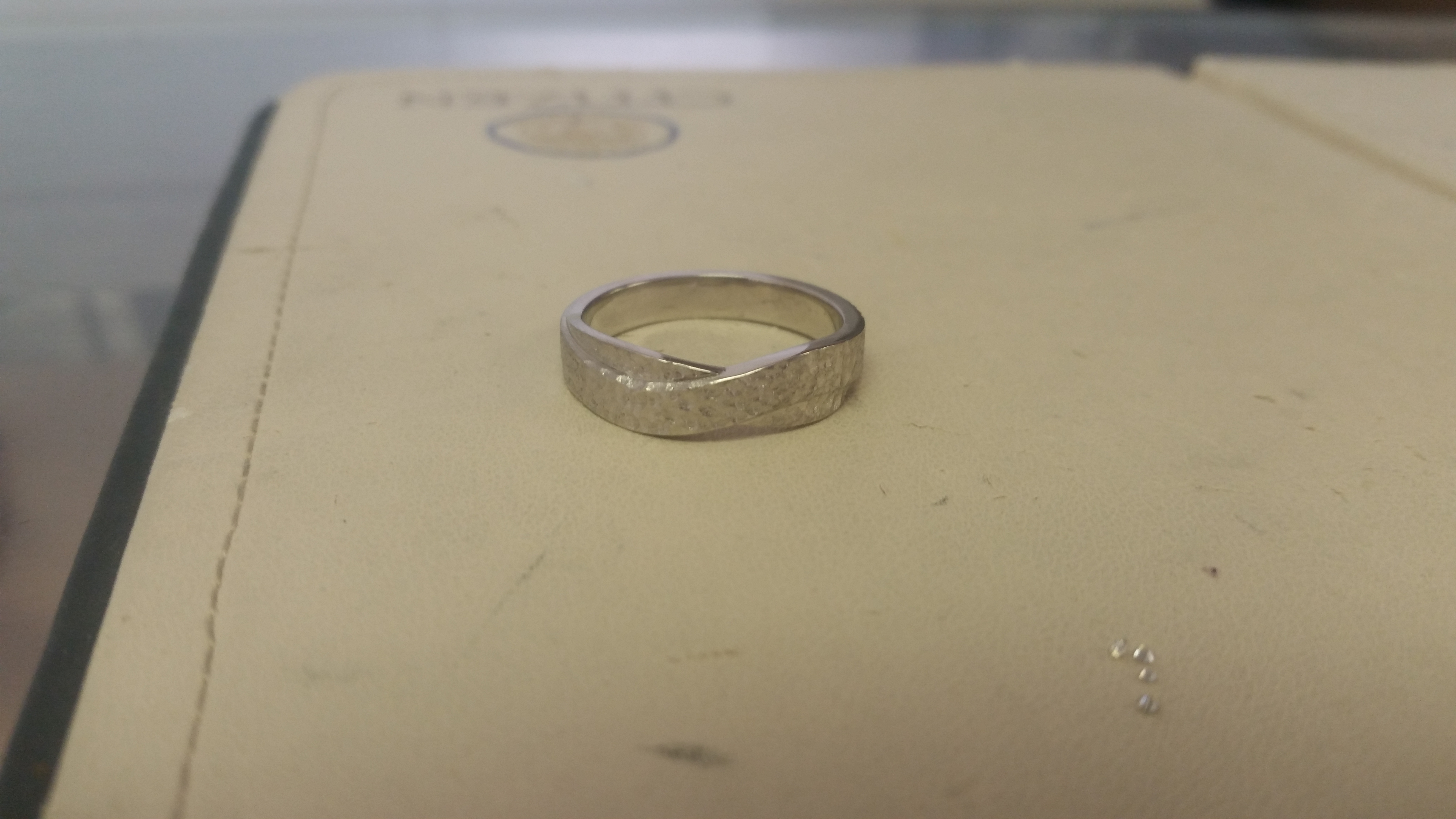 hammered wedding ring