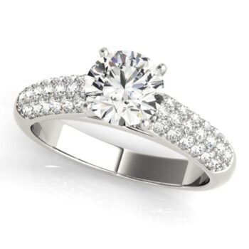 Pave Cathedral Engagement Ring