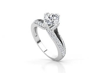 Split Shank Engagement Ring