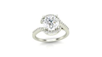 Semi-Halo Engagement Ring