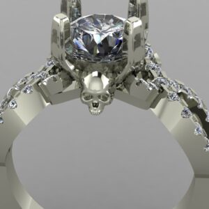 Infinity Skull Engagement Ring