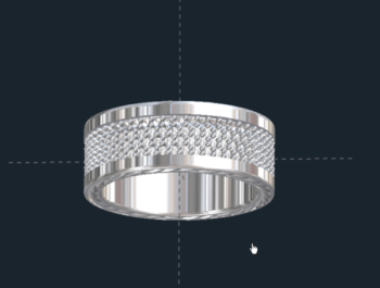 Diamond Men's Wedding Band