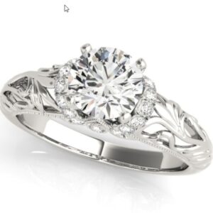 Vintage Halo Engagement Ring
