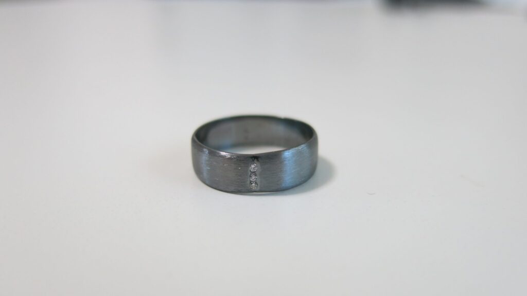 channel set wedding ring