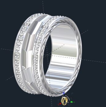 Diamond Men's Wedding Ring