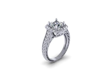 Art Deco Solitaire Engagement Ring