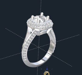 split shank double halo engagement ring