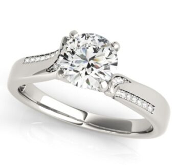 Asymmetrical Diamond Engagement Ring