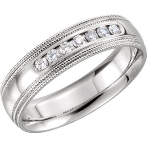 Milgrain Diamond Wedding Ring