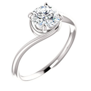 Bypass Solitaire Engagement Ring