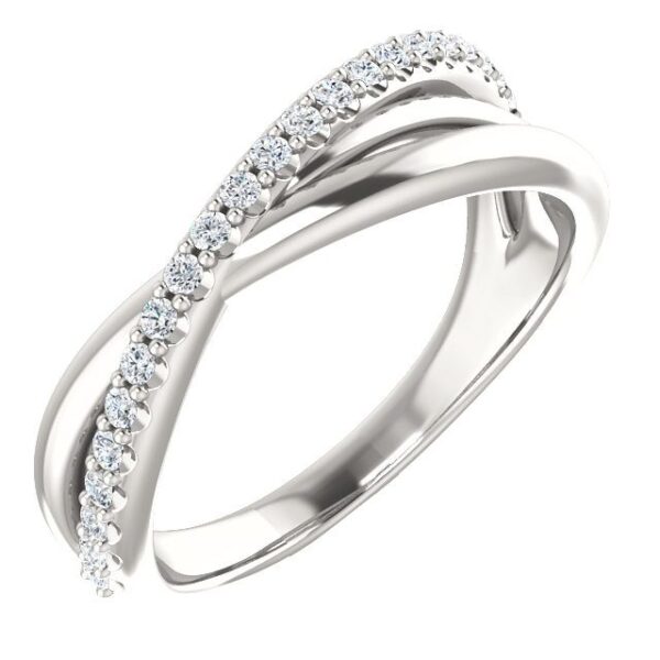 Diamond Criss Cross Ring