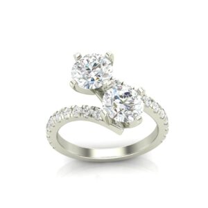 Accented 2 stone mother's ring