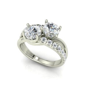 Bypass 2 Stone Engagement Ring