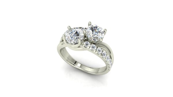 Bypass 2 Stone Engagement Ring