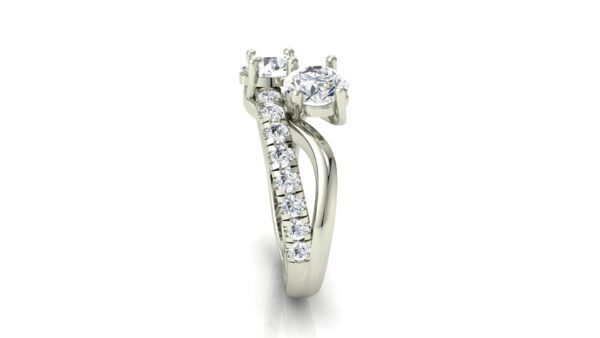 Bypass 2 Stone Engagement Ring