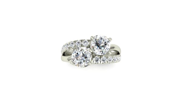 Bypass 2 Stone Engagement Ring