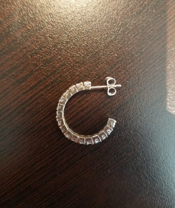 3/4 Carat Diamond Hoop Earrings