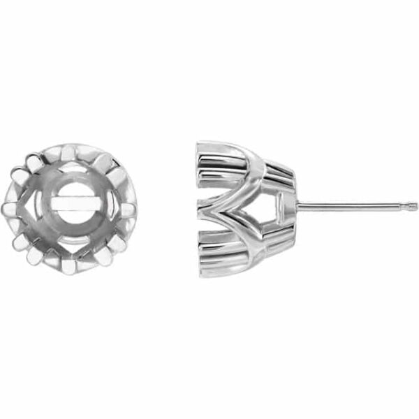 4 Prong Diamond Stud Earrings