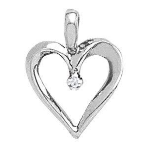 Sculptural Diamond Heart Necklace