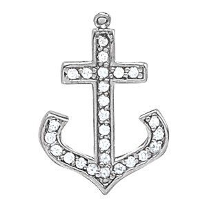 Diamond Anchor Pendant