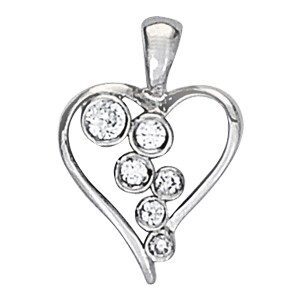 Waterfall Diamond Heart Necklace