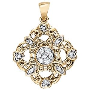 Floral Diamond Pendant