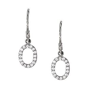 Oval Diamond Earrings