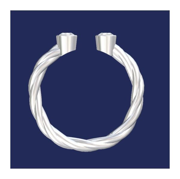 double bezel rope ring