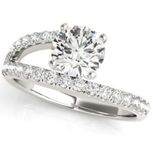 assymetrical split shank engagement ring