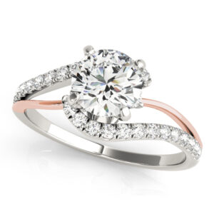 2 Tone Split Shank Engagement Ring