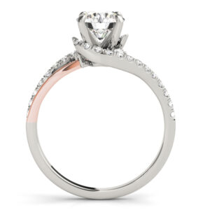 2 Tone Split Shank Engagement Ring
