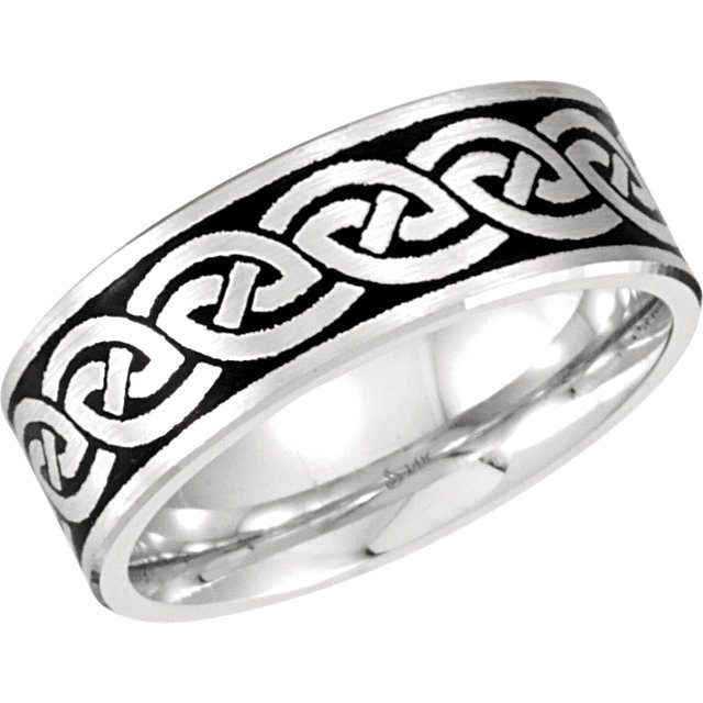 Enameled Celtic Wedding Ring | Custom wedding Rings | Valeria FJ