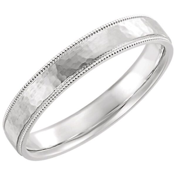 Textured Milgrain Wedding Ring