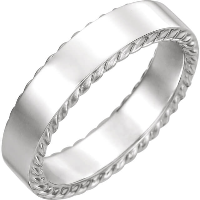 Rope Men's Wedding Ring | Custom Wedding Rings | Valeria FJ