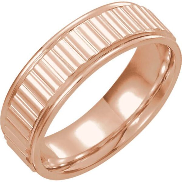 Ridged Men's Wedding Ring