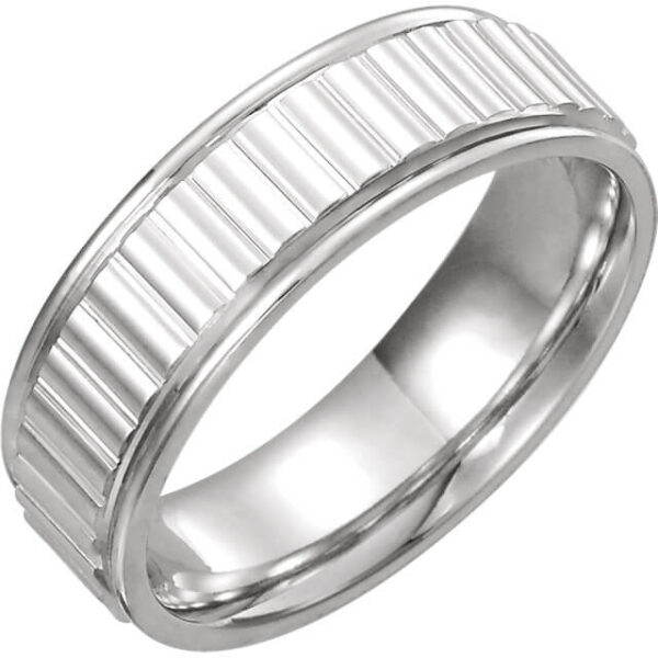 Ridged Men's Wedding Ring