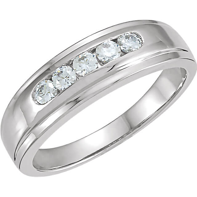 Diamond Men's Wedding Ring | Custom Wedding Rings | Valeria FJ