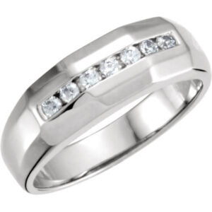 7 Stone Men's Wedding Ring