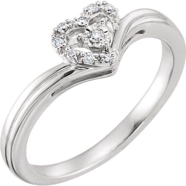 Diamond Heart Promise Ring