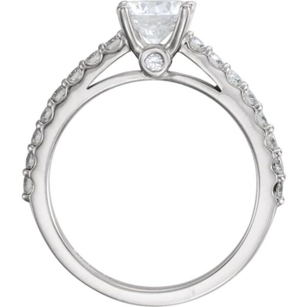 Accented Cathedral Engagement Ring