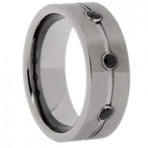 CZ Tungsten Wedding Ring