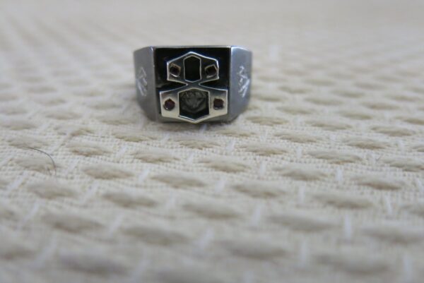 2 Tone Silver Signet Ring