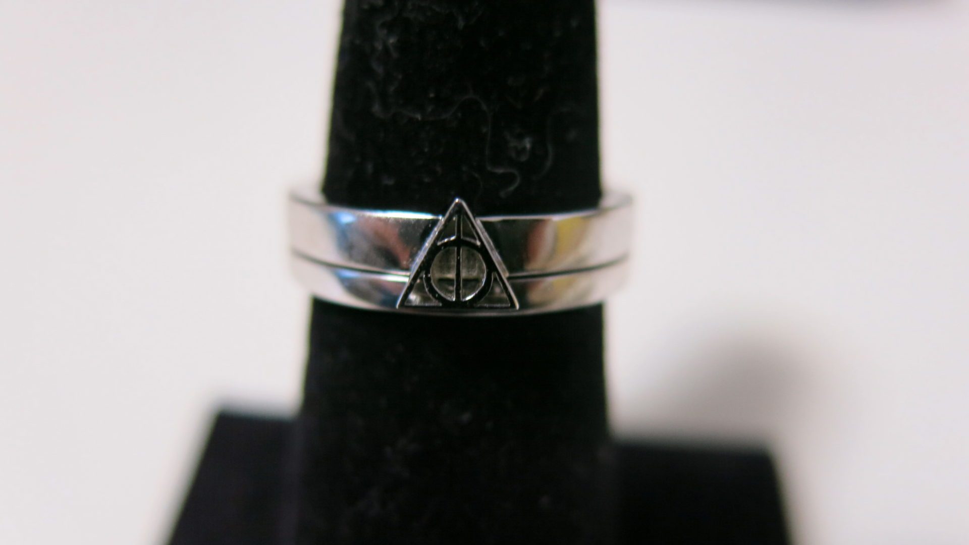 NEW Harry Potter Silver Gold Black Ring Band Deathly Hallow Wrap Rings Jewelry