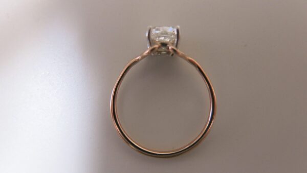 2 Tone Solitaire Ring