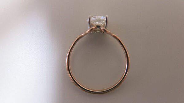 2 Tone Solitaire Ring