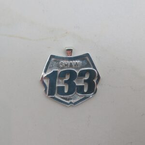 Dirt Bike Number Plate Pendant