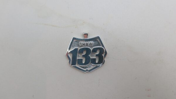 Dirt Bike Number Plate Pendant